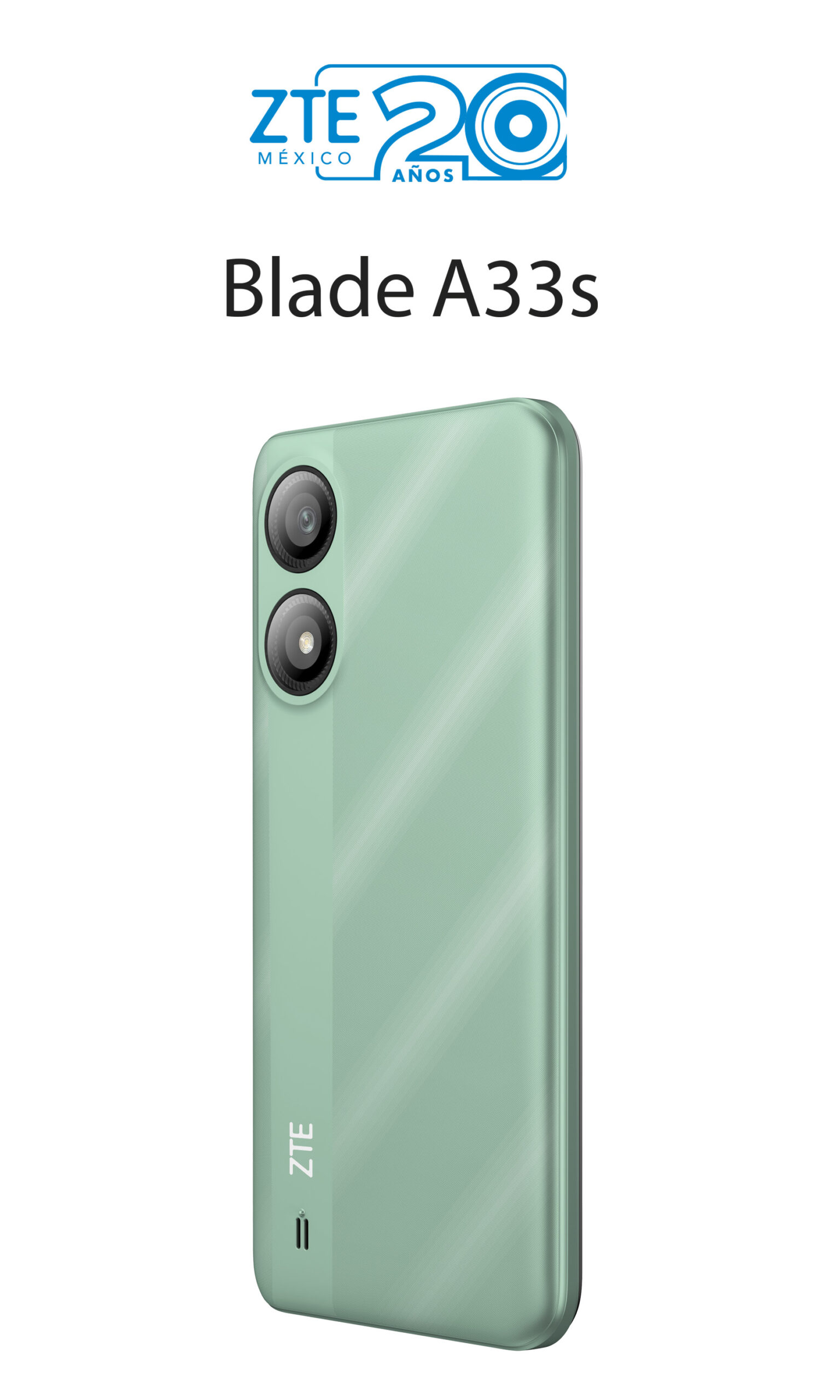ZTE Blade A33S verde 3.4 izquierda